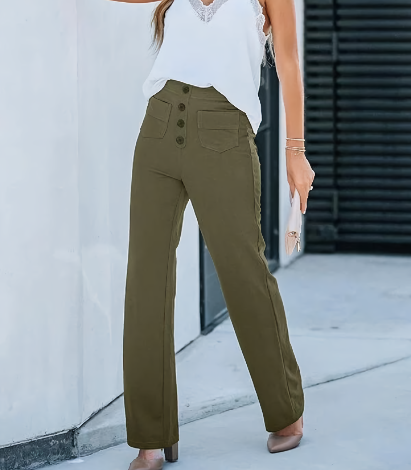 Elira Stockholm™ | Högmidjade Stretchbyxor