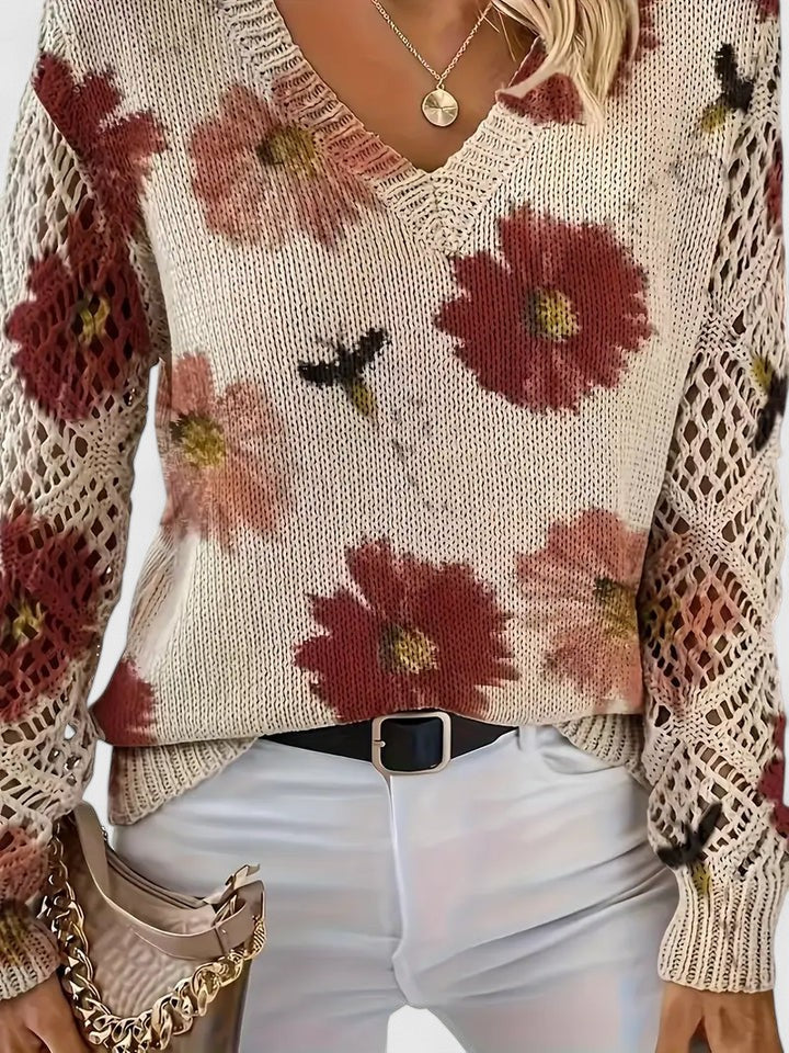 Aurélie | Elegant tröja med blommönster