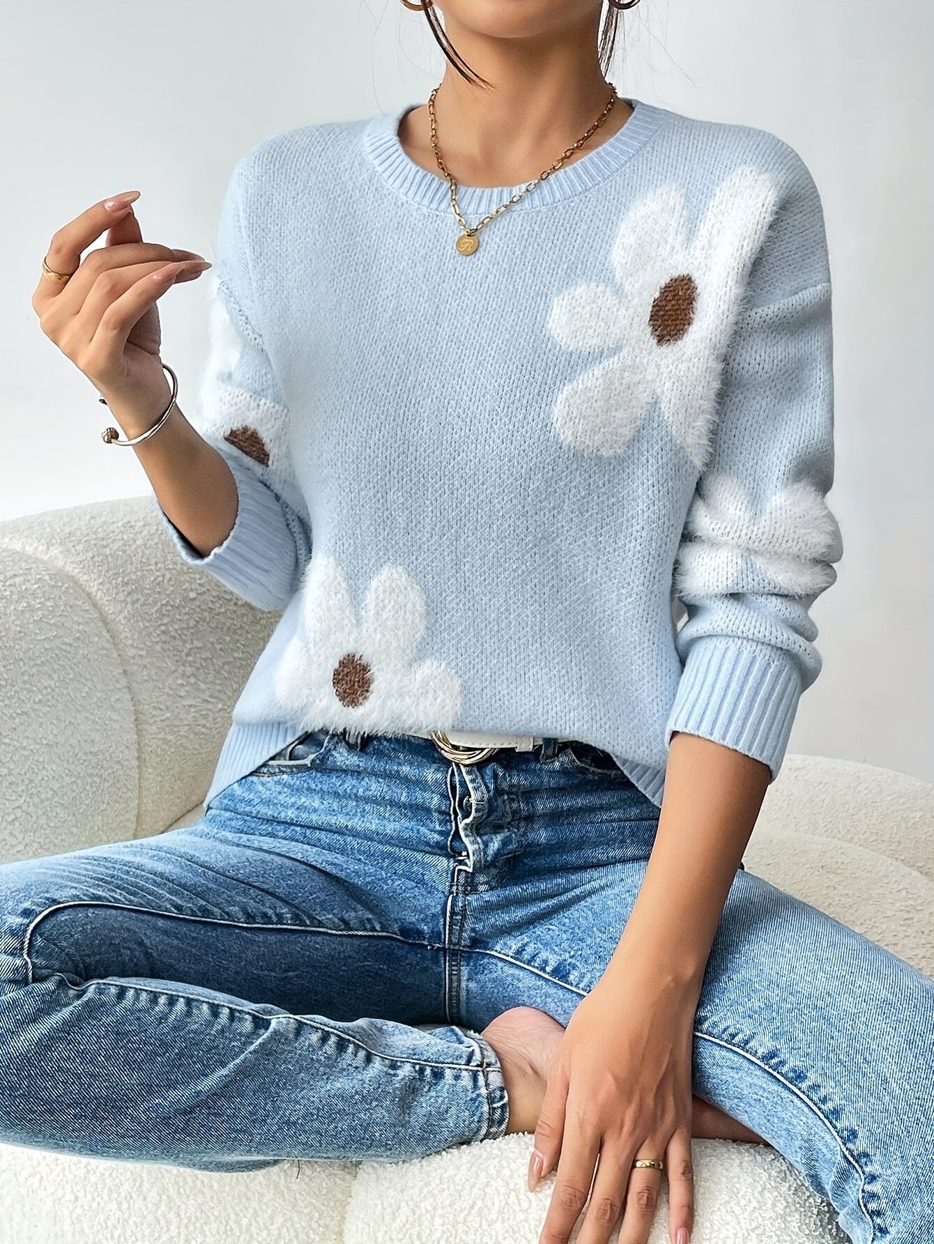 Elira Stockholm™ | Elegant Blommig Tröja