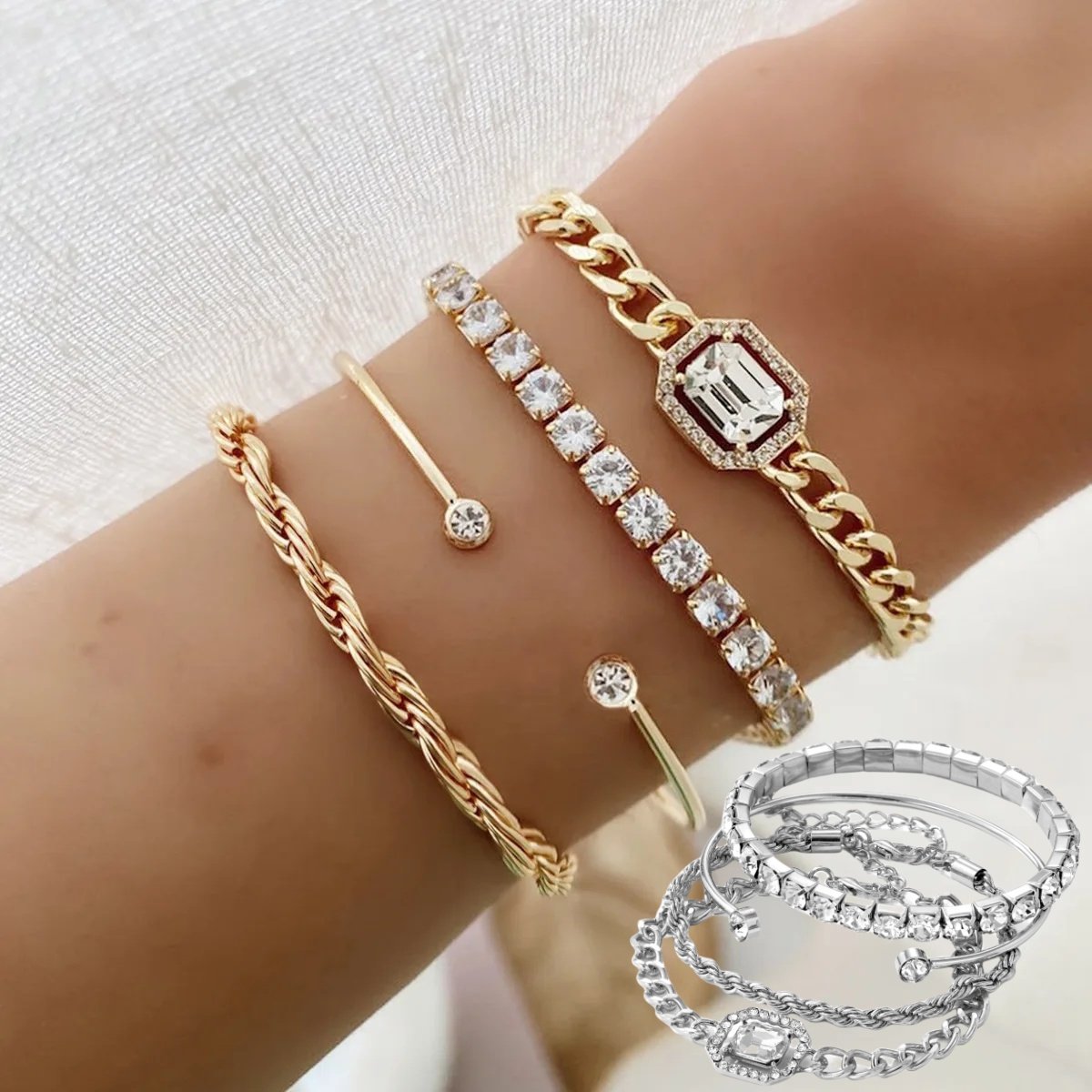 Elira Stockholm™ | Vintage 4-delars Armband Set