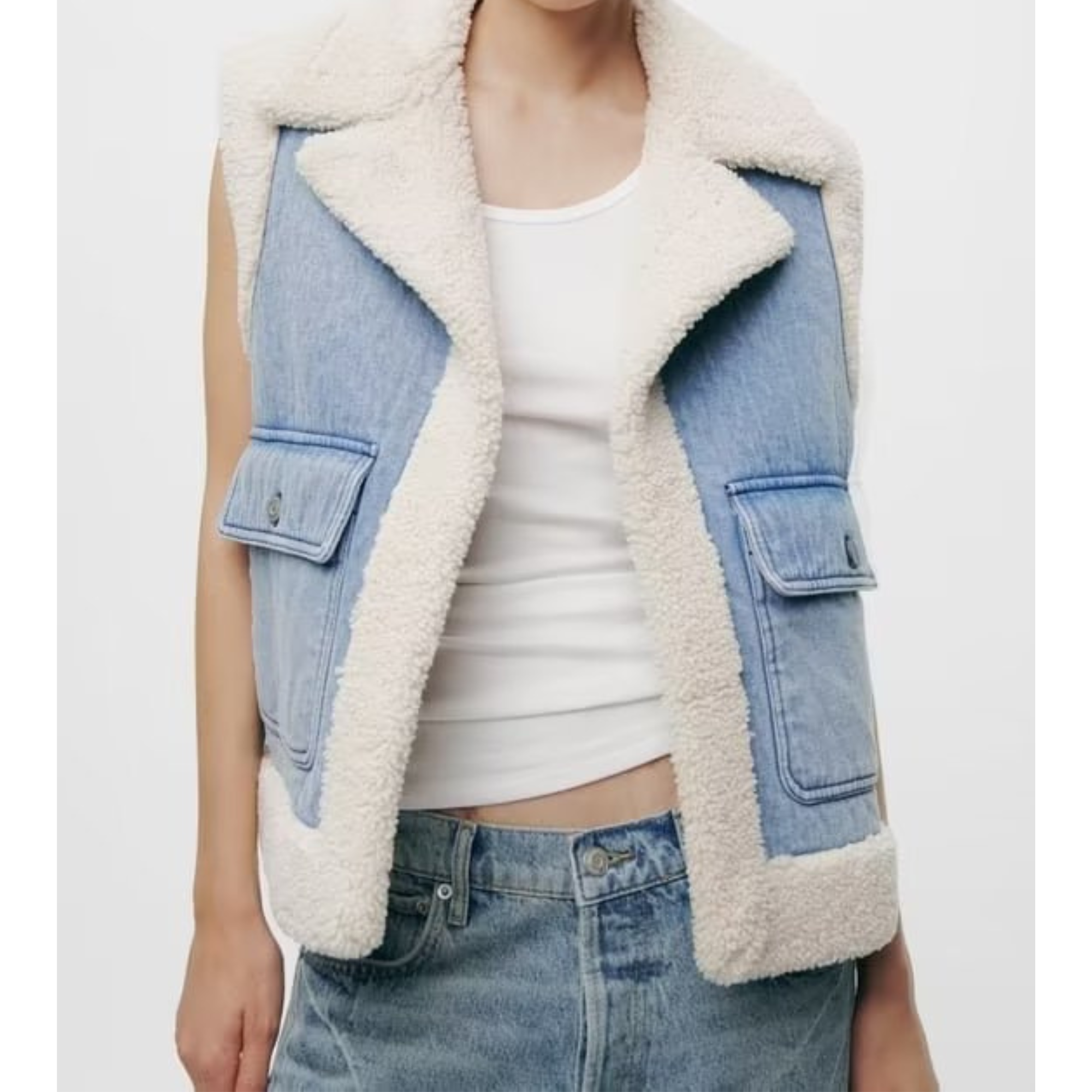 Elira Stockholm™ | | Denim- och fårskinnsjacka
