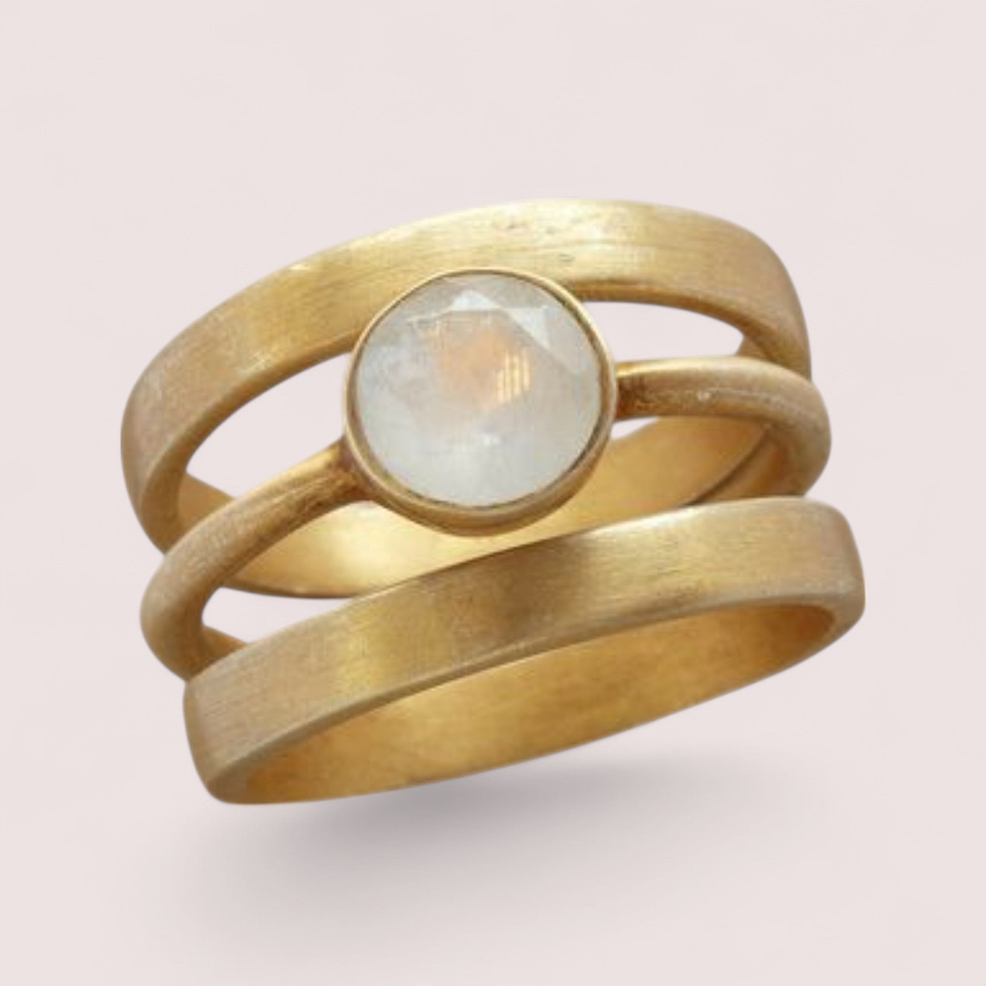 Elira Stockholm™ | Vintage Guld Ring med Månsten