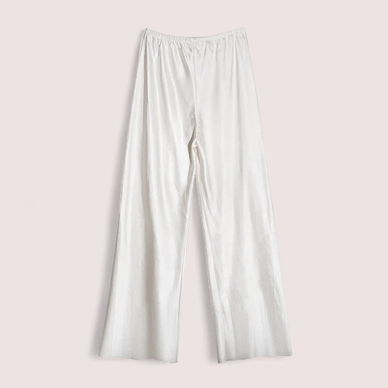 Elira Stockholm™ | Satin Byxor med Vid Ben