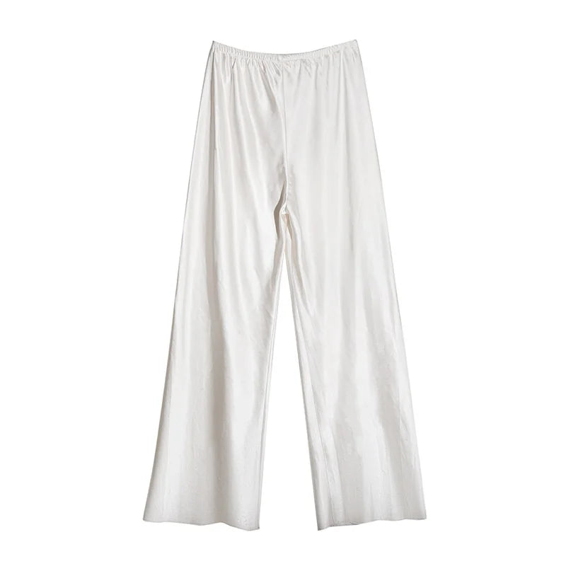 Elira Stockholm™ | Satin Byxor med Vid Ben