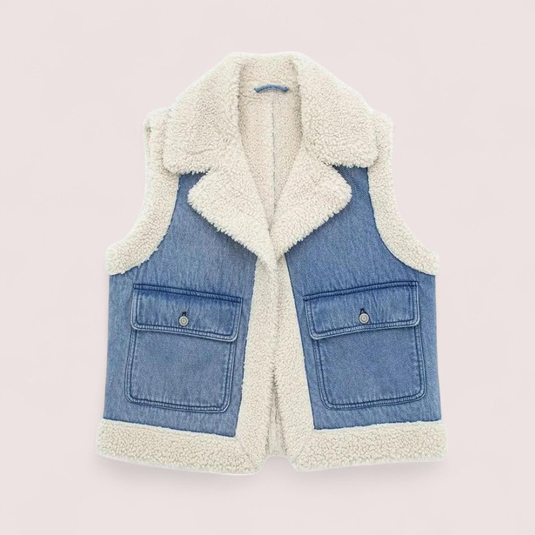 Elira Stockholm™ | | Denim- och fårskinnsjacka