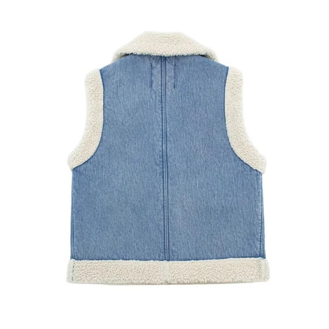 Elira Stockholm™ | | Denim- och fårskinnsjacka