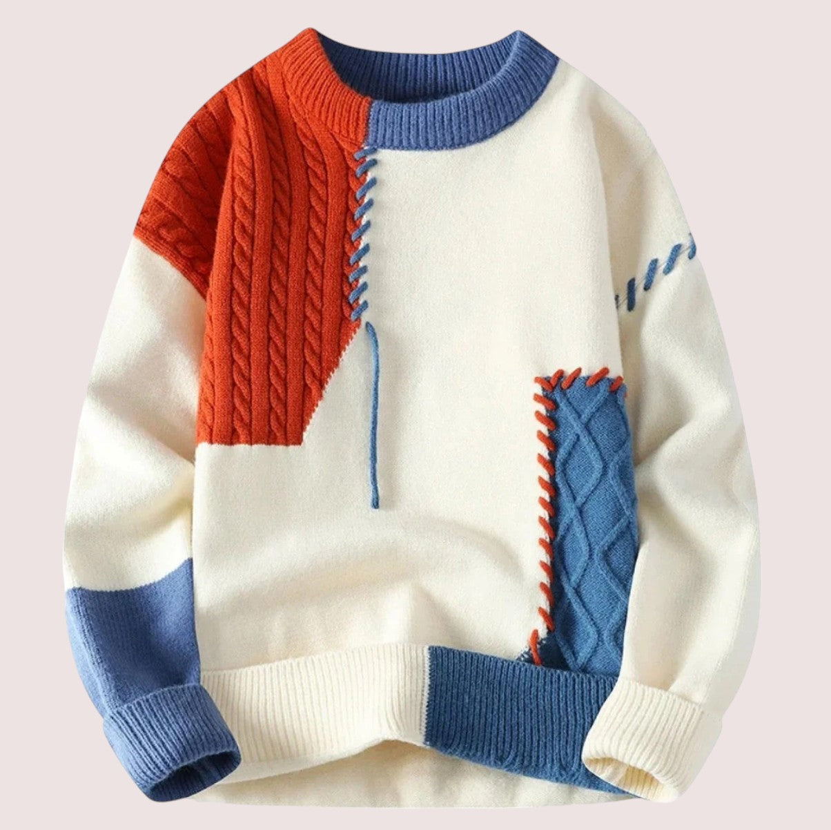 Elira Stockholm™ | Mysig Chic Patchwork Pullover