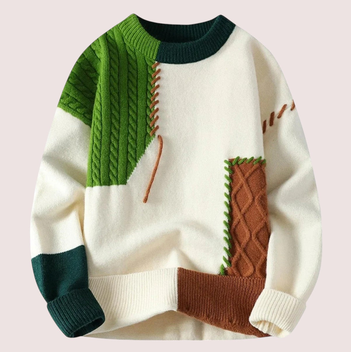 Elira Stockholm™ | Mysig Chic Patchwork Pullover