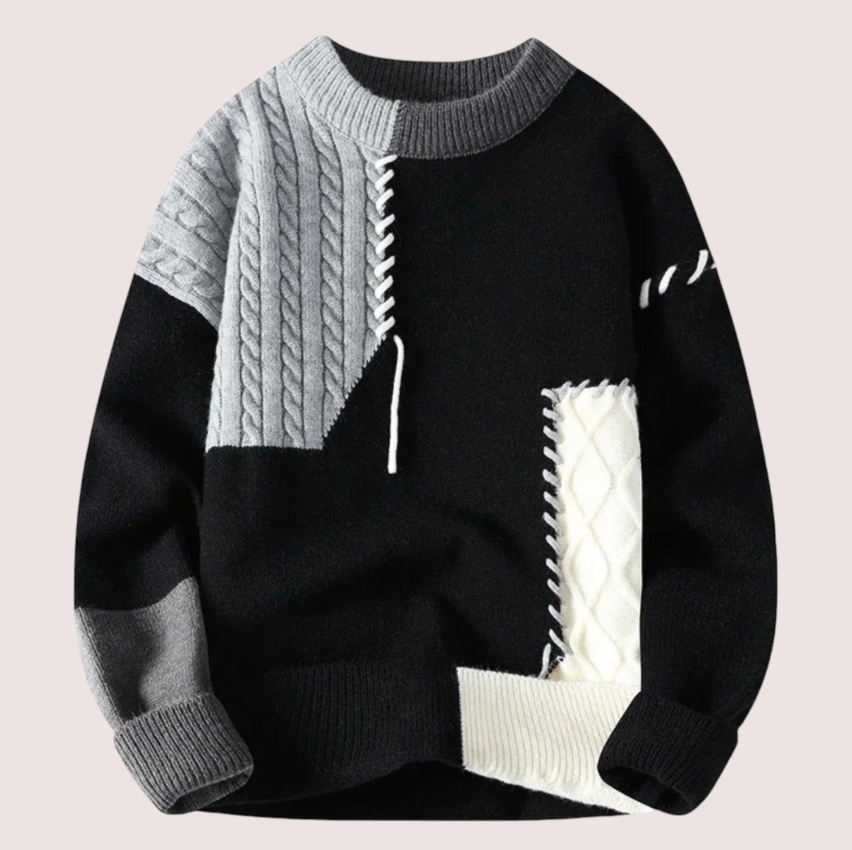 Elira Stockholm™ | Mysig Chic Patchwork Pullover