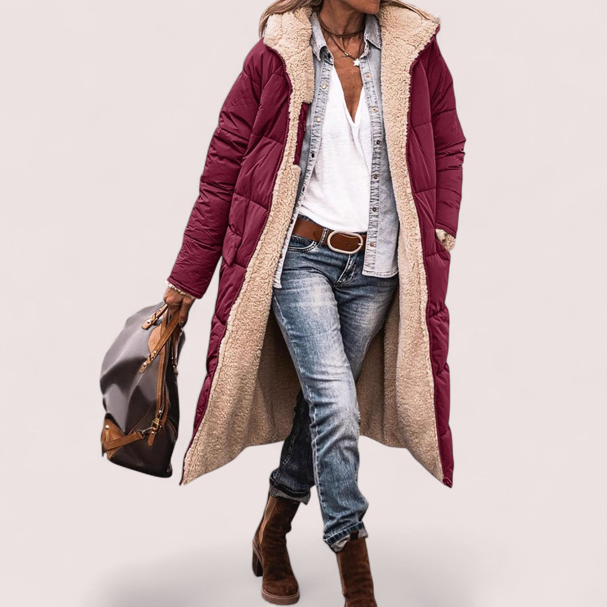 Elira Stockholm™ | VARM REVERSIBEL PARKA JACKA