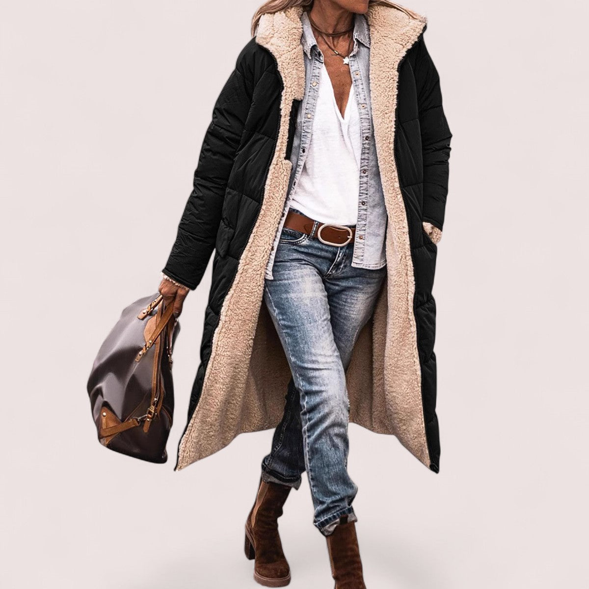 Elira Stockholm™ | VARM REVERSIBEL PARKA JACKA